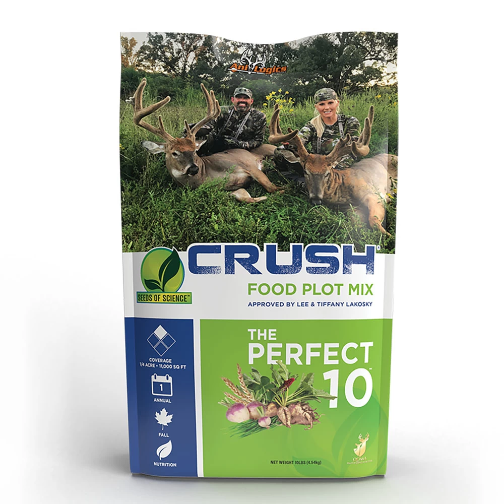 Ani-Logics Outdoors CRUSH The Perfect 10 10lb Bag (Plants 1/4 Acre) Food Plot Mix 24001 1 Ani-Logics Outdoors CRUSH The Perfect 10 10lb Bag (Plants 1/4 Acre) Food Plot Mix 24001