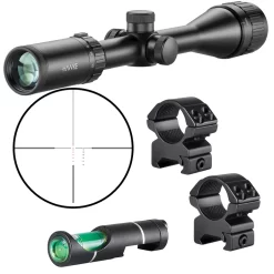 Farmstead Outdoors 23 Hawke Optics Vantage IR Scope 4-12×40 AO Rimfire .17 HMR 14241 Combo W/Level & Mounts (14241+64101+22113)