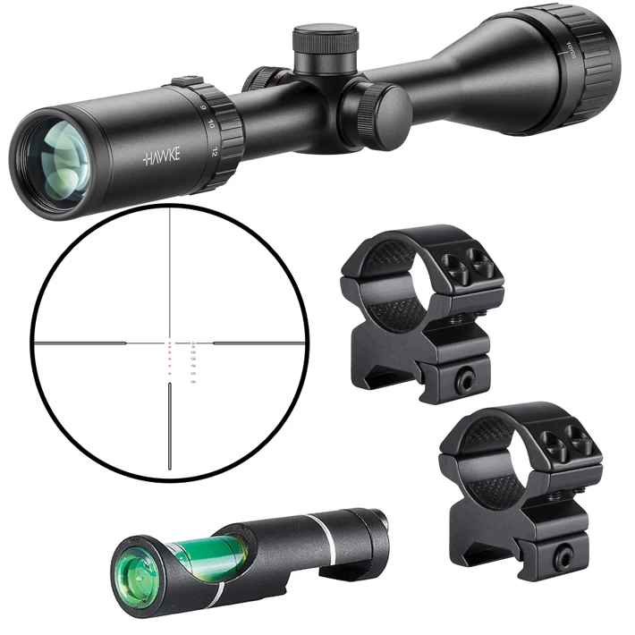 Hawke Optics Vantage IR Scope 4-12×40 AO Rimfire .17 HMR 14241 Combo W/Level & Mounts (14241+64101+22113) 1 Hawke Optics Vantage IR Scope 4-12×40 AO Rimfire .17 HMR 14241 Combo W/Level & Mounts (14241+64101+22113)