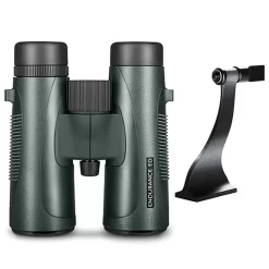 Hawke Optics Binocular Endurance ED 8×42 Green 36205 Combo Pack W/ Tripod Adapter (36205 & 64104)