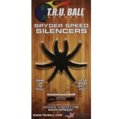 TRU Ball Archery Releases T.R.U. Spyder Speed Silencers 4 Pack Black SPYDR