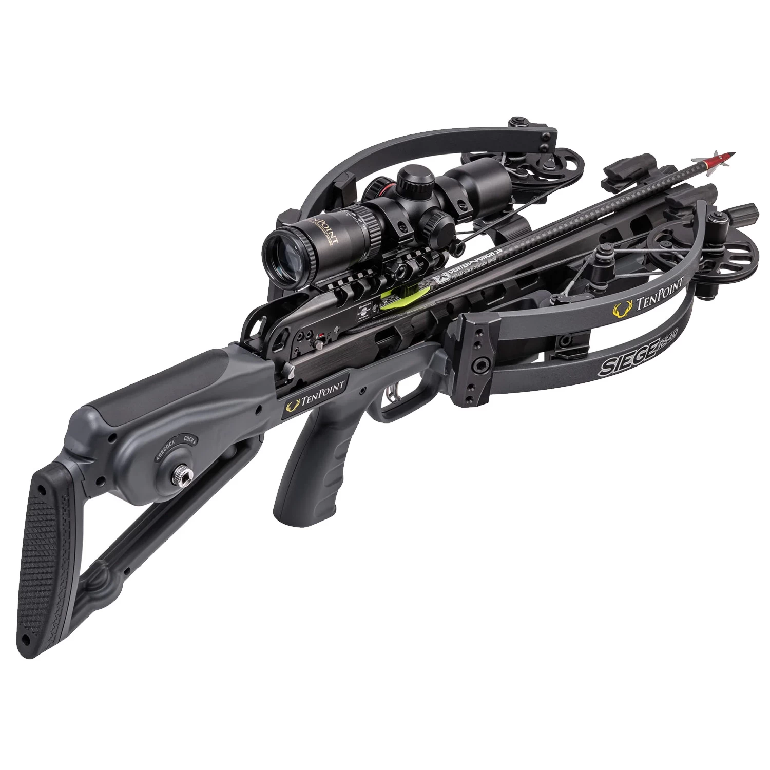 TenPoint Crossbow Siege RS410 ACUslide RangeMaster Pro Scope Graphite Grey CB21012-1819 W/ Free Case & CenterPunch Broadheads 5 TenPoint Crossbow Siege RS410 ACUslide RangeMaster Pro Scope Graphite Grey CB21012-1819 W/ Free Case & CenterPunch Broadheads - Image 5